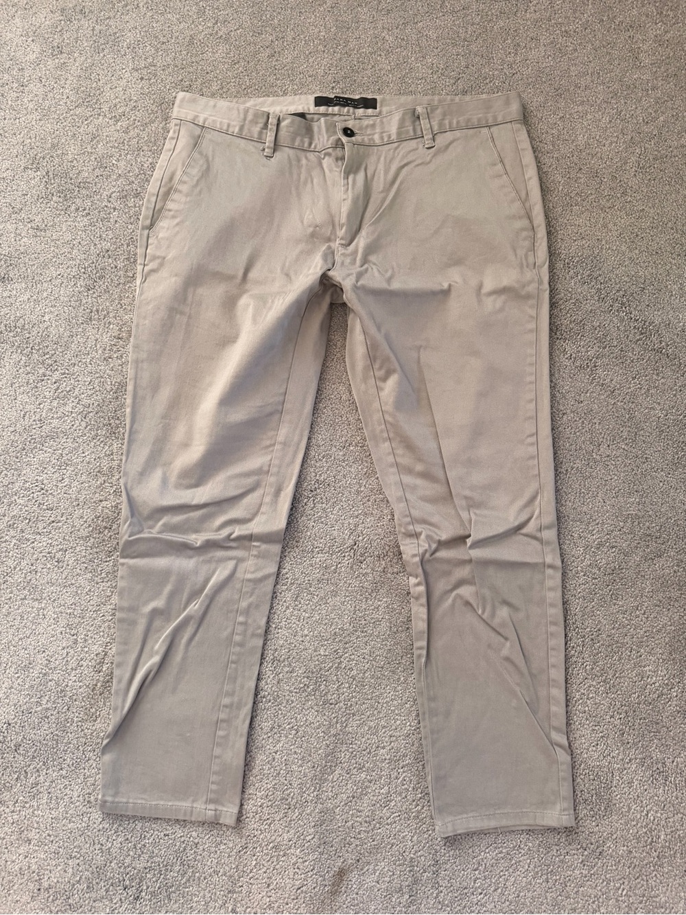 Zara Man Light Gray Chino Pants Size 34